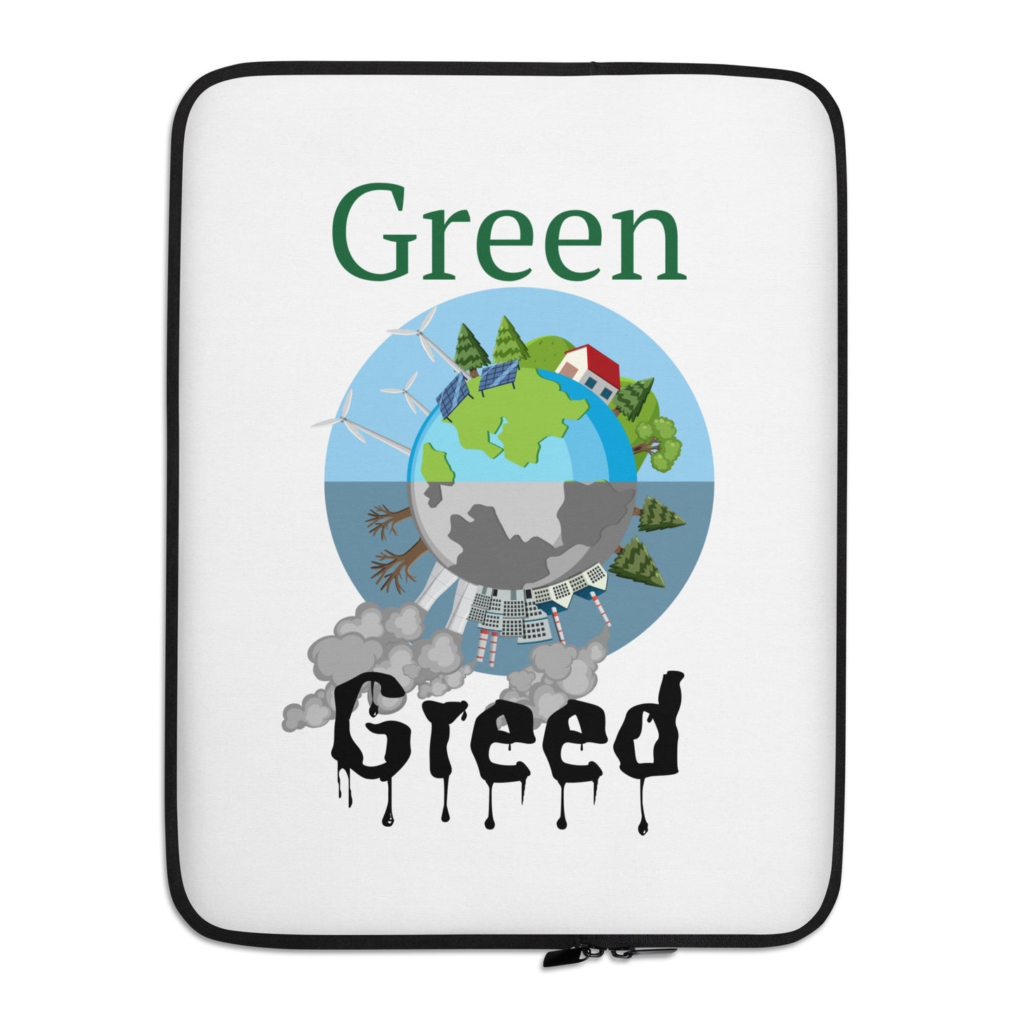Laptop Sleeve 15" Green or Greed Wht