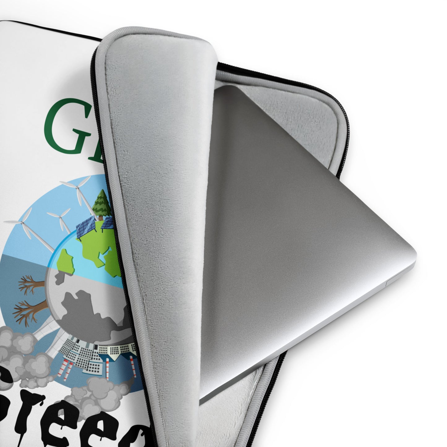 Laptop Sleeve 15" Green or Greed Wht