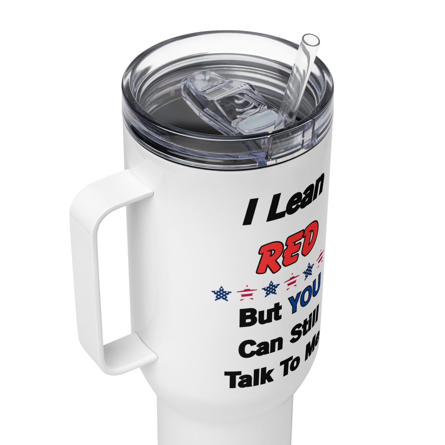 Travel mug with a handle I Lean RED