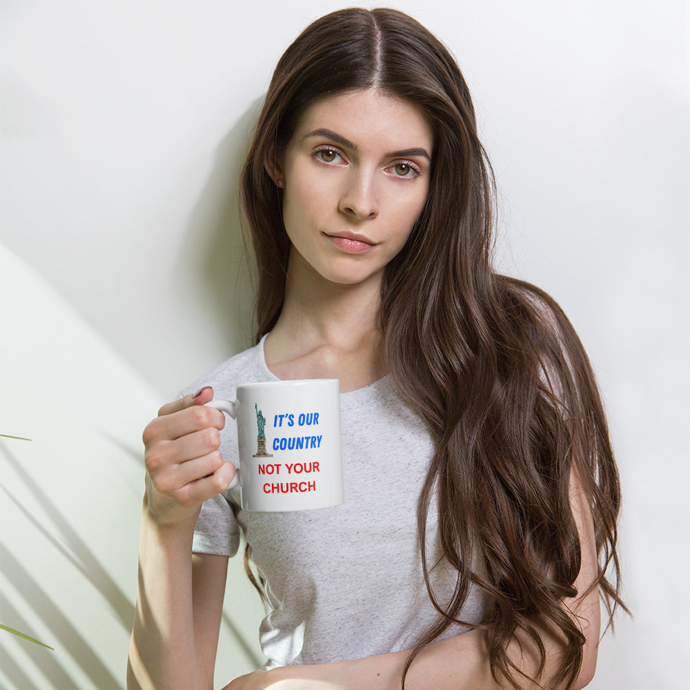 White glossy mug Country Flag / Liberty S/M/L