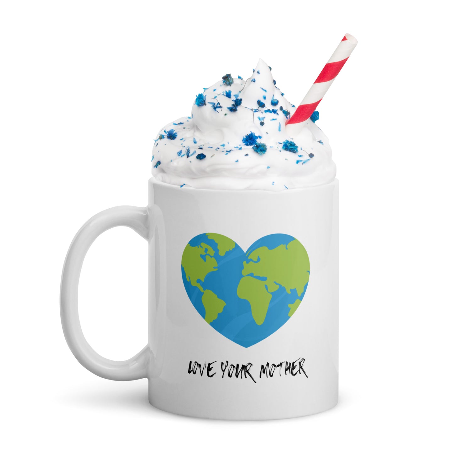 White glossy mug Greed / Love Mother S/M/L